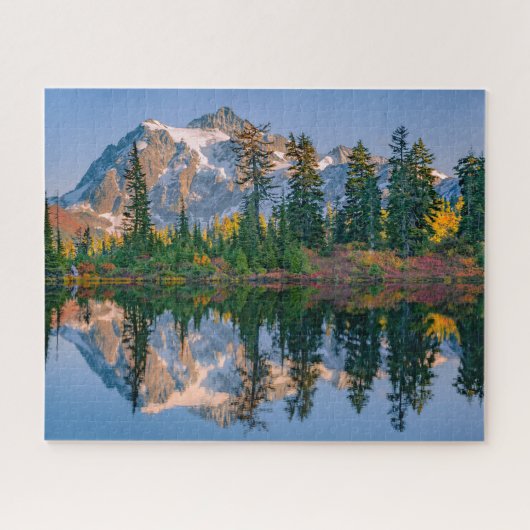 Mount Shuksan mirrored in Reflection Lake Puzzle (Horizontal)