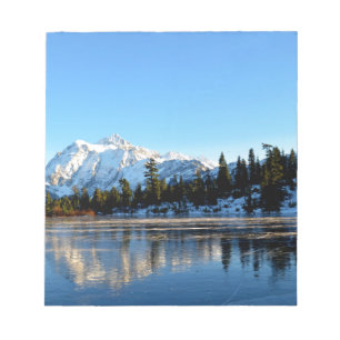 Mount Shuksan mit Picture Lake Notizblock