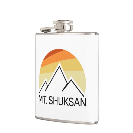 Mount Shuksan Washington Retro Flachmann (Links)