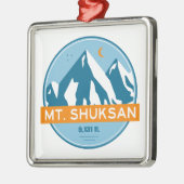 Mount Shuksan Washington Stars Moon Ornament Aus Metall (Links)