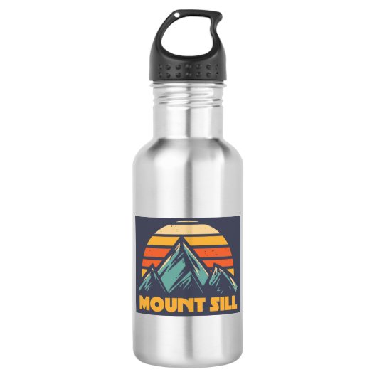 Mount Sill California Retro Türkis Edelstahlflasche (Vorderseite)