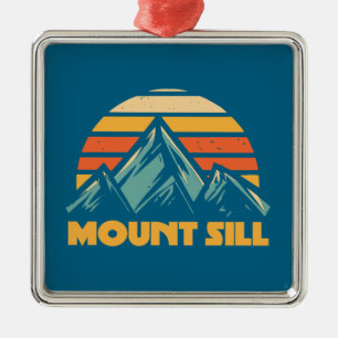 Mount Sill California Retro Türkis Ornament Aus Metall