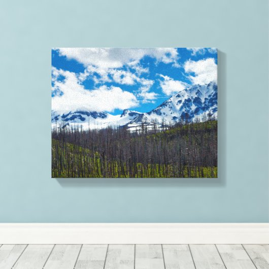 Mount Sisters Stretched Canvas Print Leinwanddruck (Insitu (Holzboden))
