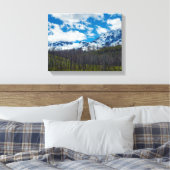 Mount Sisters Stretched Canvas Print Leinwanddruck (Insitu (Schlafzimmer))
