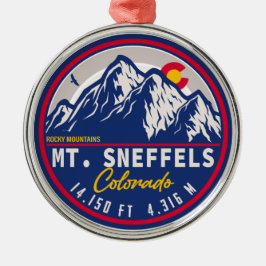 Mount Sneffels Colorado - 14er Fußgängerwanderung Ornament Aus Metall