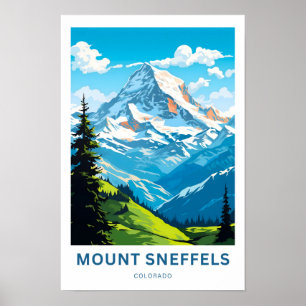 Mount Sneffels Colorado Reisen Print Poster