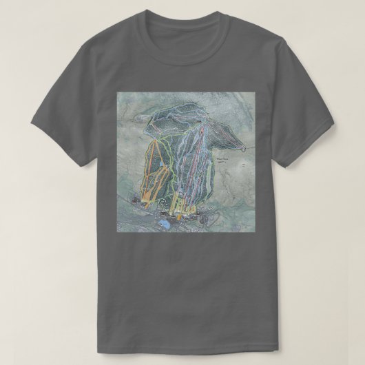 Mount Snow Resort Trail Karte T-Shirt (Design vorne)