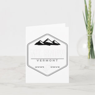 Mount Snow Vermont Graphic Snowboard T Shirt Karte