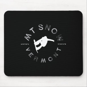 Mount Snow Vermont Graphic Vintag Snowboard T Shi Mousepad