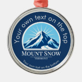 Mount Snow Vermont ski vacation medal Ornament Aus Metall (Vorne)
