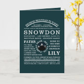 Mount Snowdon, Informationen zur Bergwanderung Karte (Gelbe Blume)