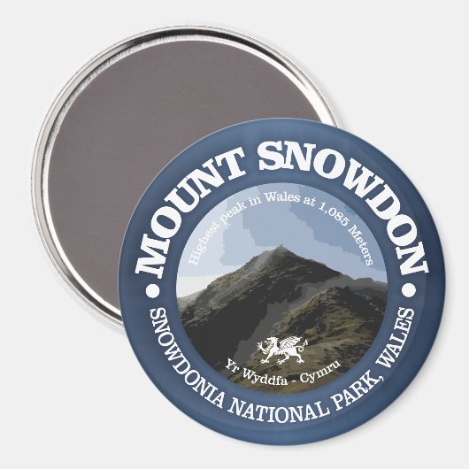 Mount Snowdon Magnet (Vorderseite/Rückseite)