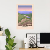 Mount Snowdon Modernes Reiseposter Poster (Heimbüro)