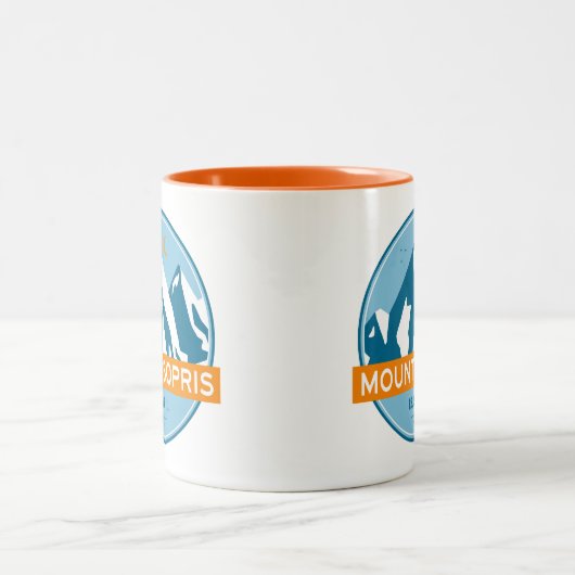 Mount Sopris Colorado Stars Moon Zweifarbige Tasse (Mittel)