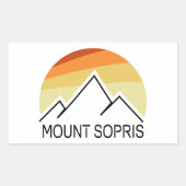 Mount Sopris Retro Rechteckiger Aufkleber (Vorderseite)