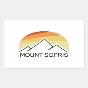 Mount Sopris Retro Rechteckiger Aufkleber