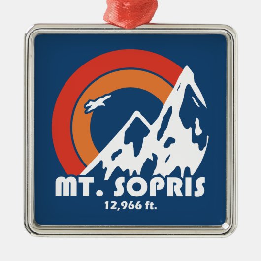 Mount Sopris Sun Eagle Ornament Aus Metall (Vorne)