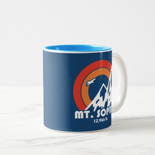 Mount Sopris Sun Eagle Zweifarbige Tasse (VorderseiteRechts)