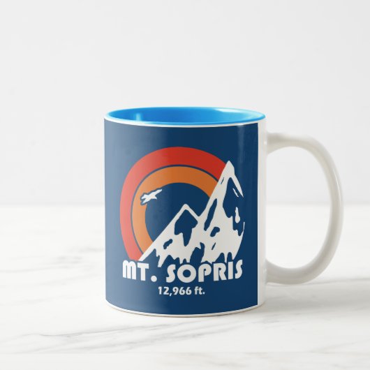 Mount Sopris Sun Eagle Zweifarbige Tasse (Rechts)