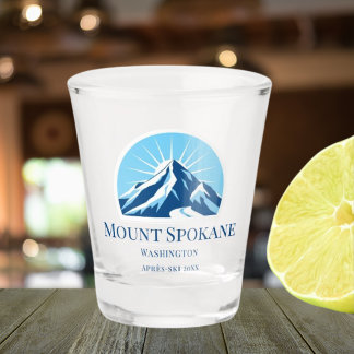 Mount Spokane Washington Skigebiet Shot glass Schnapsglas