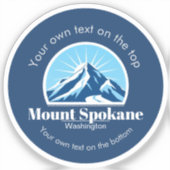 Mount Spokane Washington Skigebiet Urlaub Aufkleber (Vorderseite)