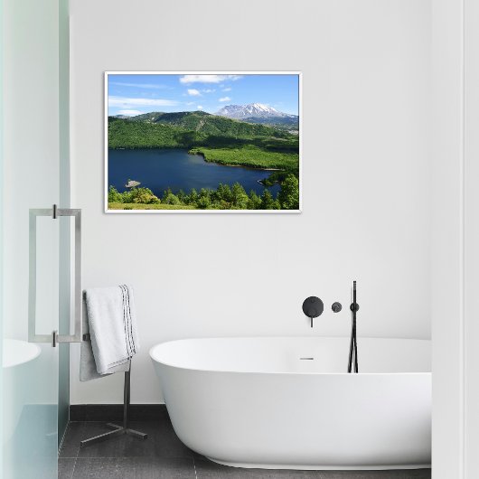 Mount St Helens Coldwater Lake Scenic Landscape Poster