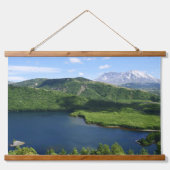 Mount St Helens Coldwater Lake Scenic Landscape Wandteppich Mit Holzrahmen (Vorne)