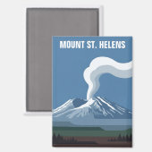 Mount St Helens National Volcanic Monument Magnet (Vorderseite/Rückseite)