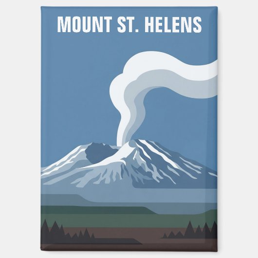 Mount St Helens Nationaler Vulkanmonument Magnet (Vorderseite)