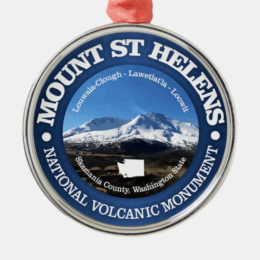 Mount St Helens Ornament Aus Metall (Vorne)