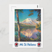 Mount St Helens Vintage Reise Postkarte (Vorne/Hinten)