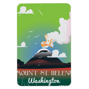 Mount St. Helens Vintage-Reiseposter. Magnet