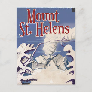 Mount St. Helens Vintage-Reiseposter Postkarte
