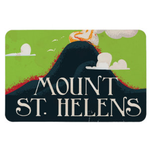 Mount St. Helen's Vulkan Reiseplakat Magnet