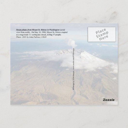 Mount St. Helens, Washington Postkarte (Rückseite)