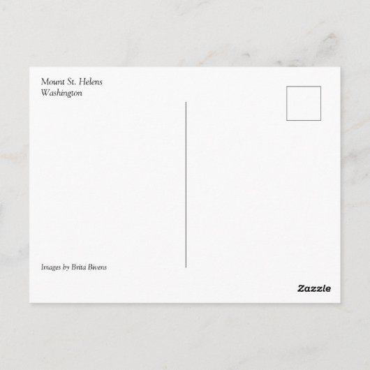Mount St. Helens, Washington Postkarte (Rückseite)