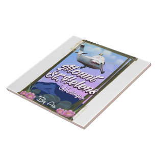 Mount St. Helens Washington Reiseplakat Fliese