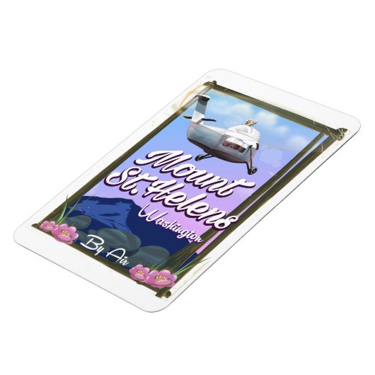Mount St. Helens Washington Reiseplakat Magnet (Linke Seite)