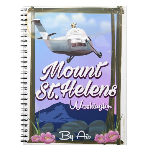 Mount St. Helens Washington Reiseplakat Notizblock (Vorderseite)