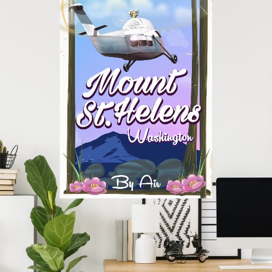 Mount St. Helens Washington Reiseplakat Poster (Heimbüro)