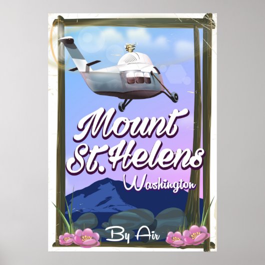 Mount St. Helens Washington Reiseplakat Poster (Vorne)