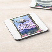 Mount St. Helens Washington Reiseplakat Untersetzer (Linke Seite)