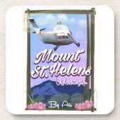 Mount St. Helens Washington Reiseplakat Untersetzer (Vorderseite)