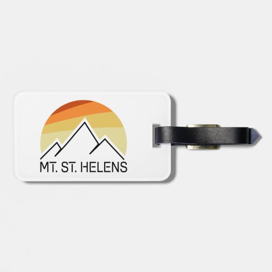 Mount St. Helens Washington Retro Gepäckanhänger (Rückseite horizontal)
