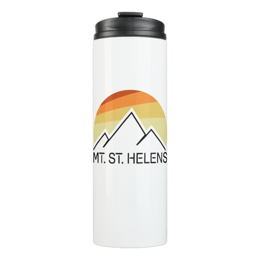 Mount St. Helens Washington Retro Thermosbecher (Vorderseite)