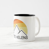 Mount St. Helens Washington Retro Zweifarbige Tasse (VorderseiteRechts)