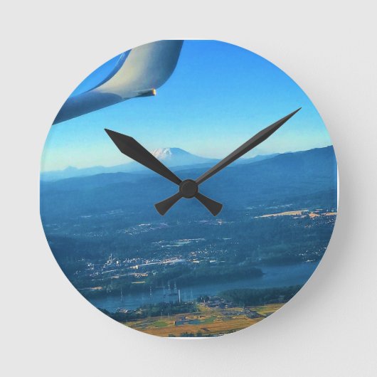 Mount St. Helens, Washington Runde Wanduhr (Vorderseite)