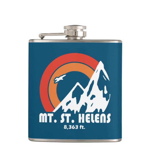 Mount St. Helens Washington Sun Eagle Flachmann (Vorderseite)