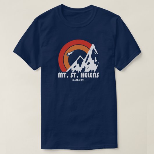 Mount St. Helens Washington Sun Eagle T-Shirt (Design vorne)