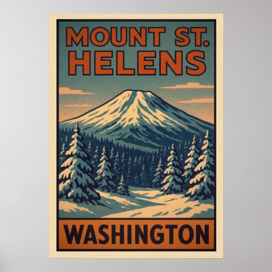 Mount St. Helens Washington V04 Poster (Vorne)
